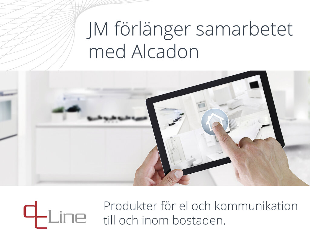 Sedan 2014 har Alcadon levererat hållbara lösningar till JM:s nyproduktion av bostäder. JM förlänger samarbetet minst ett år.
